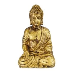 Buddha-Figur In Gold -Relaxdays relaxdays buddha figur in gold 7