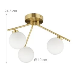 Deckenlampe In Gold - Ø 36 Cm -Relaxdays relaxdays deckenlampe in gold o 36 cm 3
