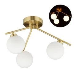 Deckenlampe In Gold - Ø 36 Cm -Relaxdays relaxdays deckenlampe in gold o 36 cm 7