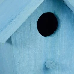 Deko Vogelhaus In Blau - (B)15 X (H)16 X (T)11 Cm -Relaxdays relaxdays deko vogelhaus in blau b 15 x h 16 x t 11 cm 5