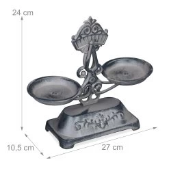 Deko Waage In Grau/schwarz -Relaxdays relaxdays deko waage in grau schwarz 3