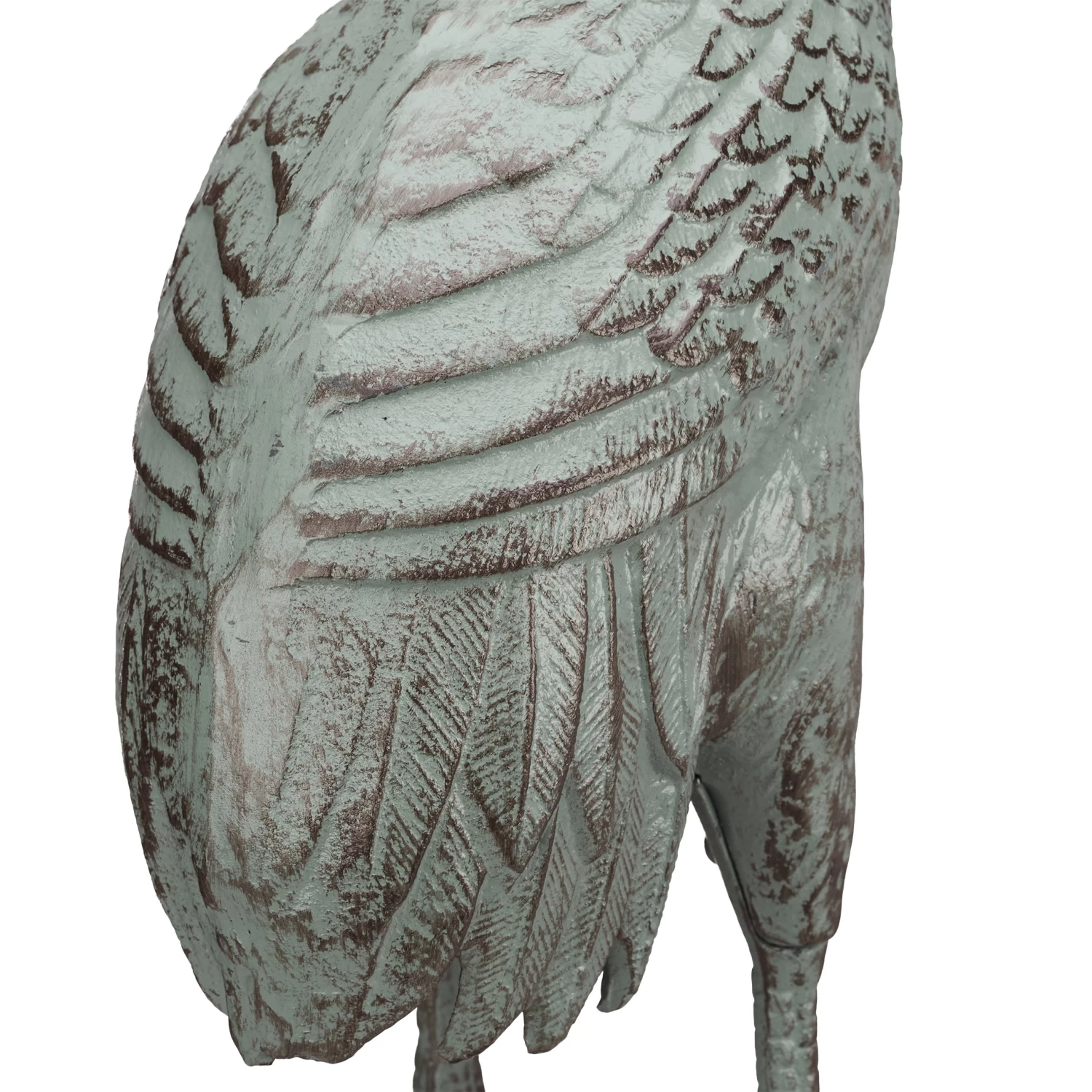 Dekofigur Kranich In Grün - (H)75 Cm 5 Dekofigur Kranich In Grün - (H)75 Cm – Bild 5