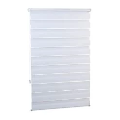 Doppelrollo In Weiß - (B)90 X (H)160 Cm -Relaxdays relaxdays doppelrollo in weiss b 90 x h 160 cm 2