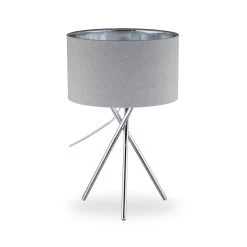 Dreibeinlampe In Grau - (H)46 X Ø29 Cm