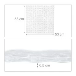 Duschmatte In Transparent - (B)53 X (T)53 Cm -Relaxdays relaxdays duschmatte in transparent b 53 x t 53 cm 3