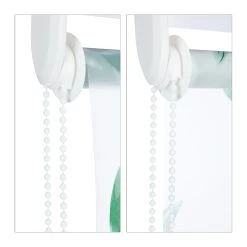 Duschrollo Blätter In Weiß/Grün - (B)120 X (H)240 Cm -Relaxdays relaxdays duschrollo blatter in weiss grun b 120 x h 240 cm 6
