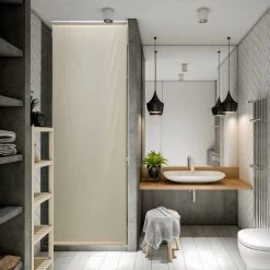 Duschrollo In Beige - (B)120 X (H)240 Cm -Relaxdays relaxdays duschrollo in beige b 120 x h 240 cm 4