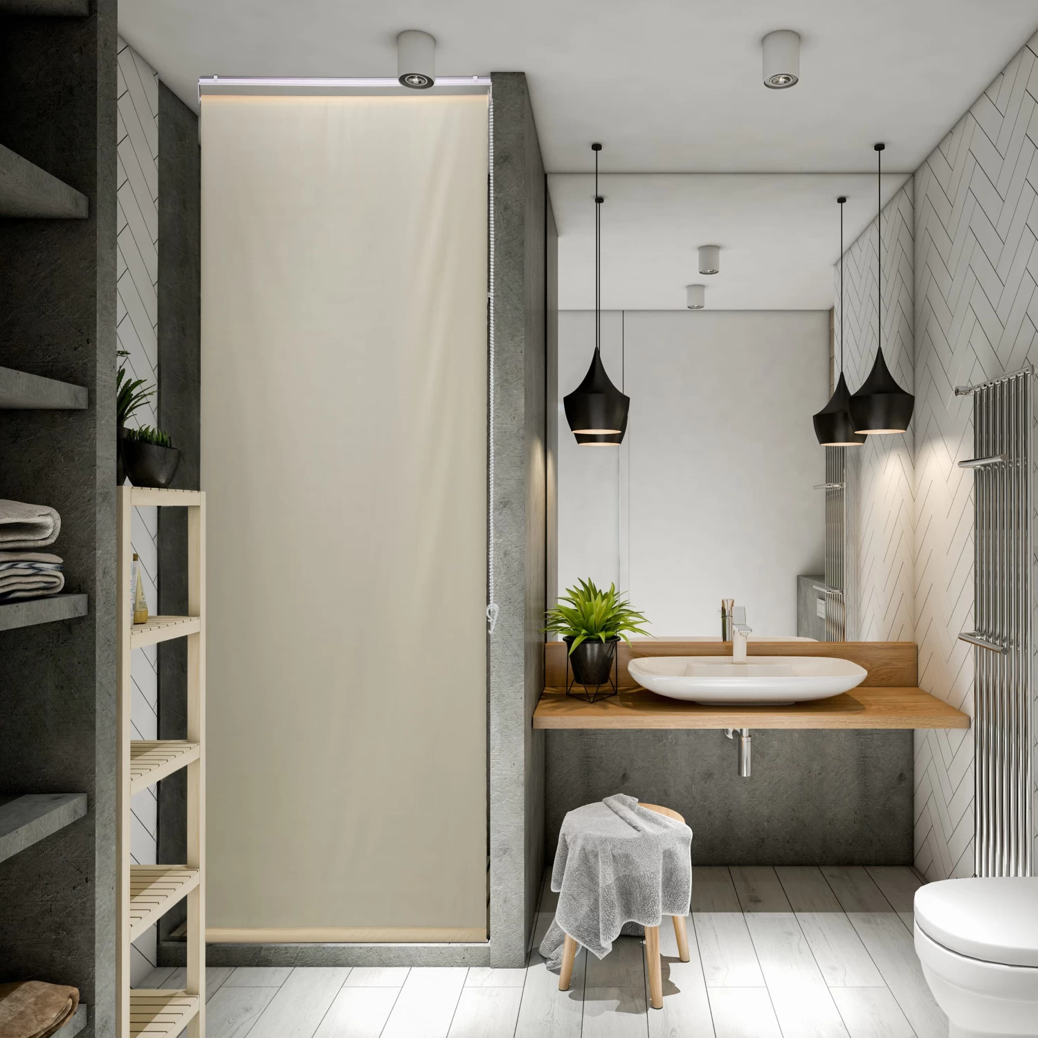 Duschrollo In Beige - (B)60 X (H)240 Cm 2 Duschrollo In Beige - (B)60 X (H)240 Cm – Bild 2