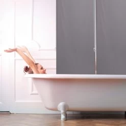 Duschrollo In Grau - (B)60 X (H)240 Cm 10 Duschrollo In Grau - (B)60 X (H)240 Cm -Relaxdays relaxdays duschrollo in grau b 60 x h 240 cm 2