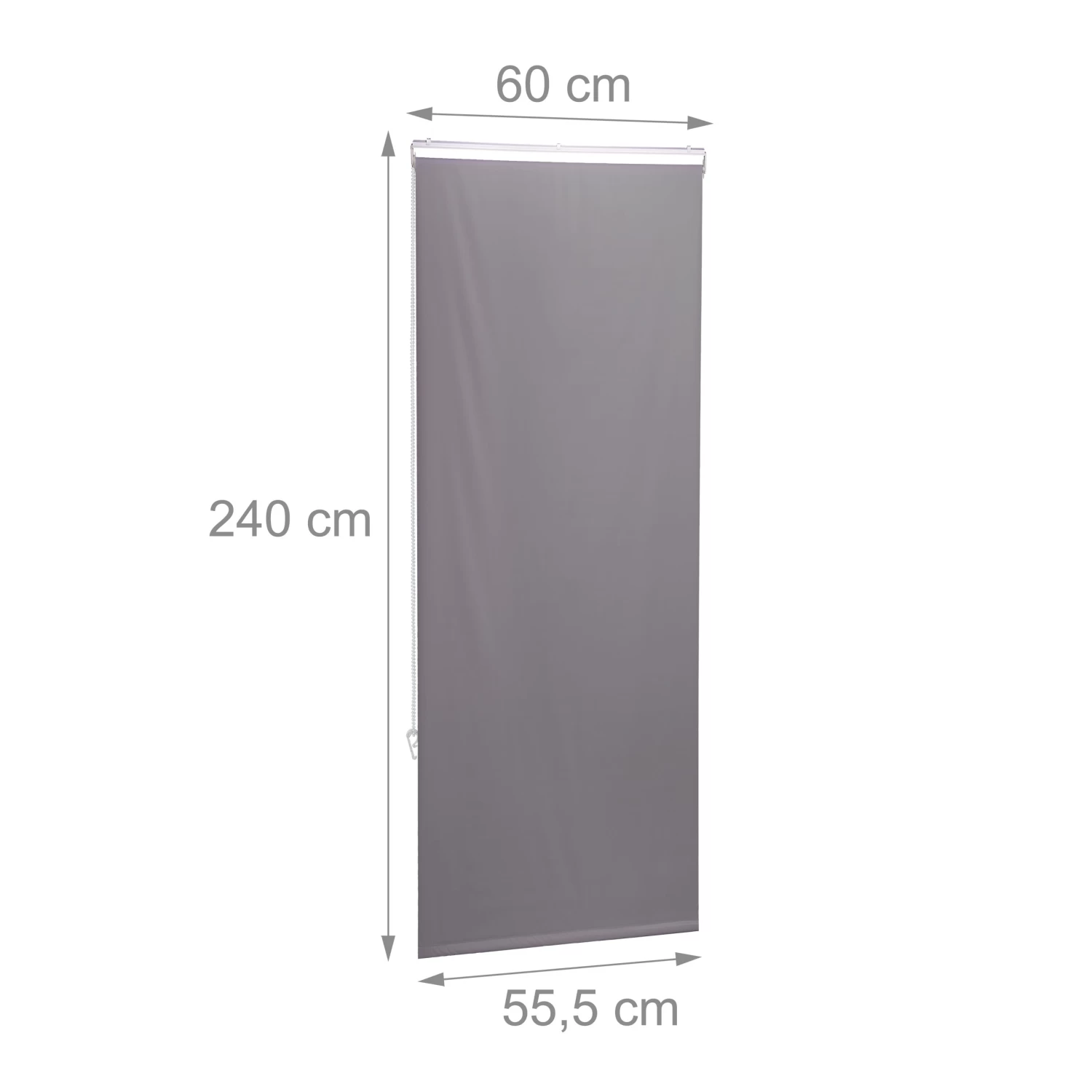 Duschrollo In Grau - (B)60 X (H)240 Cm 4 Duschrollo In Grau - (B)60 X (H)240 Cm – Bild 4
