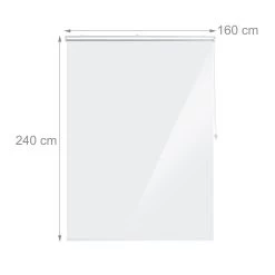 Duschrollo In Transparent - (L)240 X (B)160 Cm -Relaxdays relaxdays duschrollo in transparent l 240 x b 160 cm 3