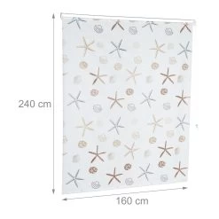 Duschrollo Ocean In Semitransparent - (L)240 X (B)160 Cm -Relaxdays relaxdays duschrollo ocean in semitransparent l 240 x b 160 cm 3