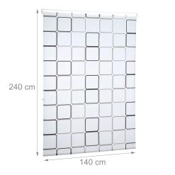 Duschrollo Square In Semitransparent - (L)240 X (B)140 Cm -Relaxdays relaxdays duschrollo square in semitransparent l 240 x b 140 cm 3