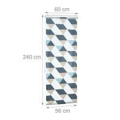 Duschrollo Triangle In Bunt - (B)60 X (H)240 Cm -Relaxdays relaxdays duschrollo triangle in bunt b 60 x h 240 cm 3