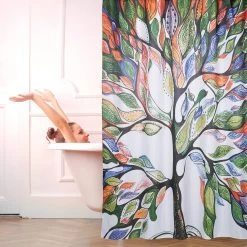 Duschvorhang Baum In Bunt - (L)200 X (B)180 Cm 7 Duschvorhang Baum In Bunt - (L)200 X (B)180 Cm -Relaxdays relaxdays duschvorhang baum in bunt l 200 x b 180 cm 1