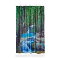 Duschvorhang Wasserfall In Bunt - (L)200 X (B)180 Cm -Relaxdays relaxdays duschvorhang wasserfall in bunt l 200 x b 180 cm 2