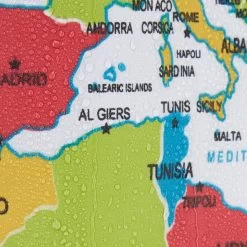 Duschvorhang Weltkarte In Bunt - (L)180 X (B)180 Cm -Relaxdays relaxdays duschvorhang weltkarte in bunt l 180 x b 180 cm 5