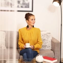 Fadenvorhang 2er Set In Weiß - (L)245 X (B)90 Cm -Relaxdays relaxdays fadenvorhang 2er set in weiss l 245 x b 90 cm 2