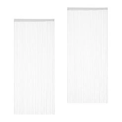 Fadenvorhang 2er Set In Weiß - (L)245 X (B)90 Cm