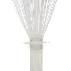 Fadenvorhang 2er Set In Weiß - (L)245 X (B)90 Cm -Relaxdays relaxdays fadenvorhang 2er set in weiss l 245 x b 90 cm 5