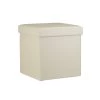 Faltbarer Sitzhocker In Creme - (B)38 X (H)38 X (T)38 Cm