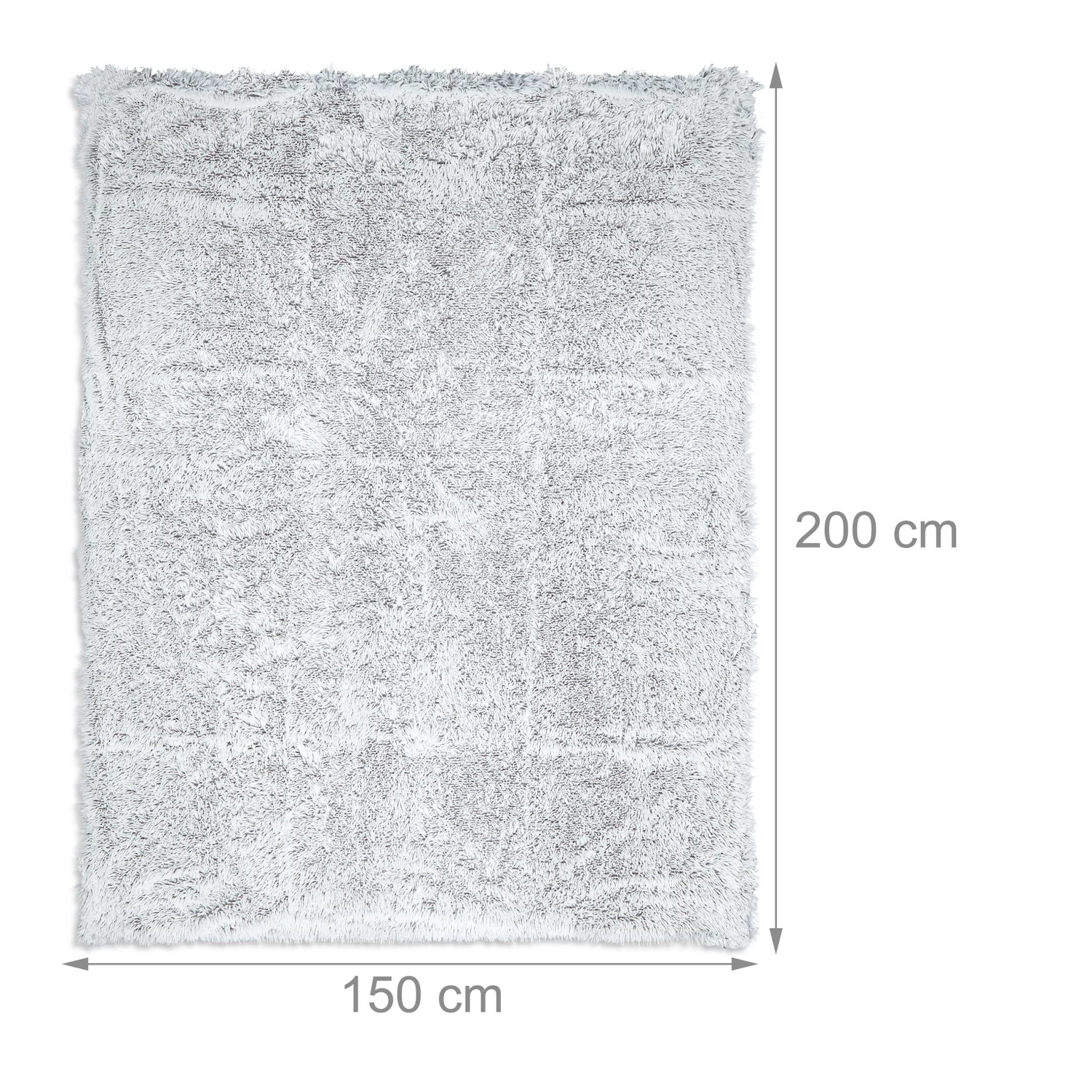 Felldecke In Weiß/ Grau - 150x200 Cm 4 Felldecke In Weiß/ Grau - 150x200 Cm – Bild 4
