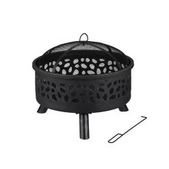 Feuerschale In Schwarz/ Silber - (H)51 X Ø 60 Cm