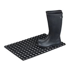 Fußabtreter In Schwarz - (B)60 X (H)40 Cm -Relaxdays relaxdays fussabtreter in schwarz b 60 x h 40 cm 2