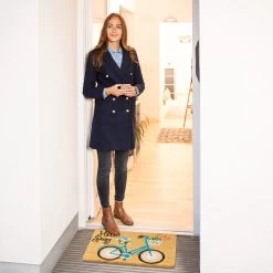 Fußmatte "Hello Spring" In Natur - (L)60 X (B)40 Cm -Relaxdays relaxdays fussmatte hello spring in natur l 60 x b 40 cm 4