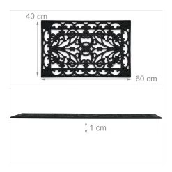 Fußmatte In Schwarz - 40 X 60 Cm 10 Fußmatte In Schwarz - 40 X 60 Cm -Relaxdays relaxdays fussmatte in schwarz 40 x 60 cm 3