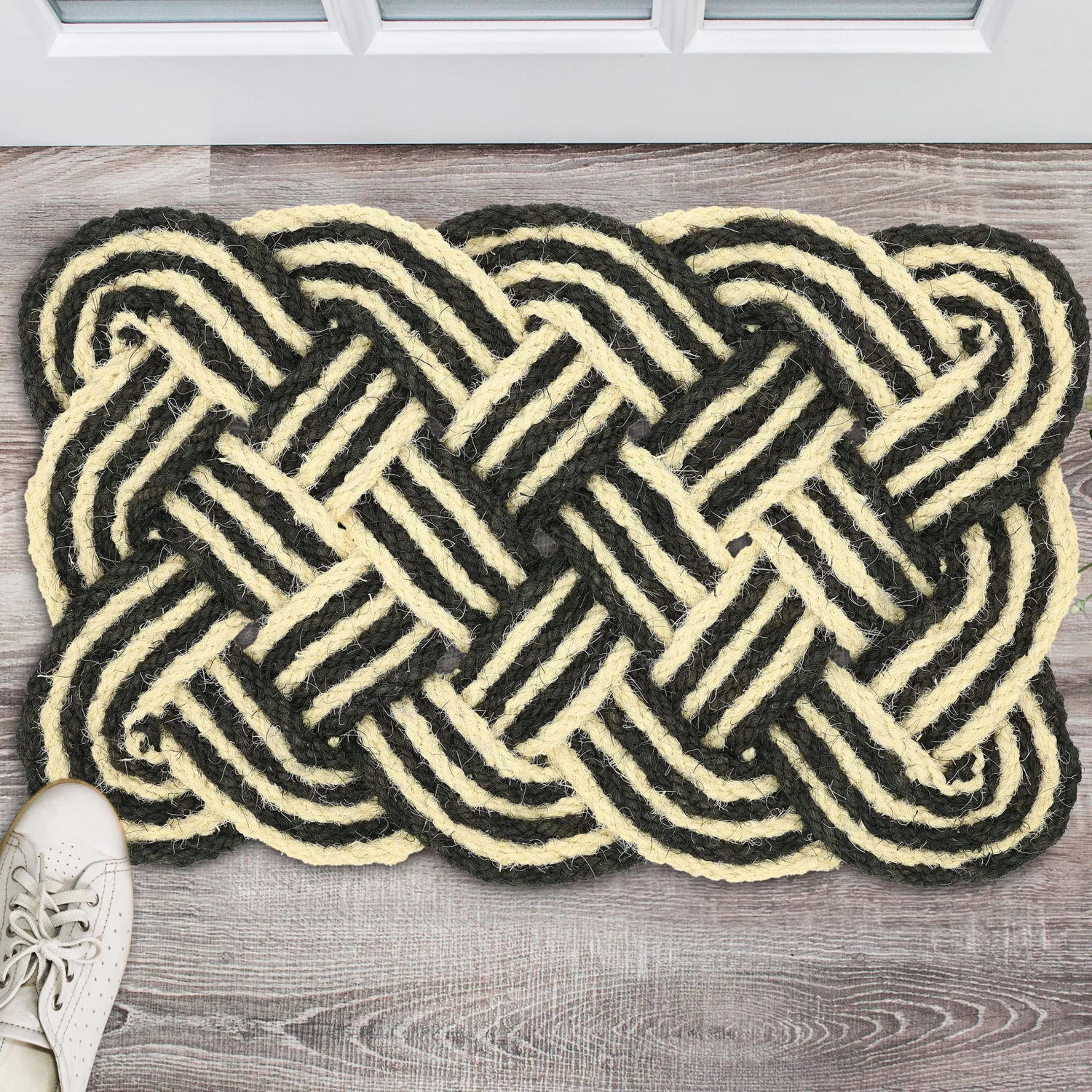 Fußmatte "Kokos" In Schwarz/ Weiß - 75 X 45 Cm 2 Fußmatte "Kokos" In Schwarz/ Weiß - 75 X 45 Cm – Bild 2