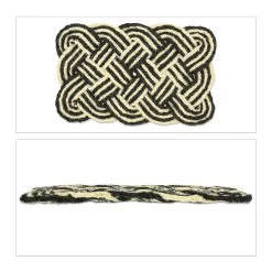 Fußmatte "Kokos" In Schwarz/ Weiß - 75 X 45 Cm