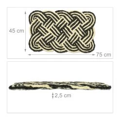 Fußmatte "Kokos" In Schwarz/ Weiß - 75 X 45 Cm 11 Fußmatte "Kokos" In Schwarz/ Weiß - 75 X 45 Cm -Relaxdays relaxdays fussmatte kokos in schwarz weiss 75 x 45 cm 3