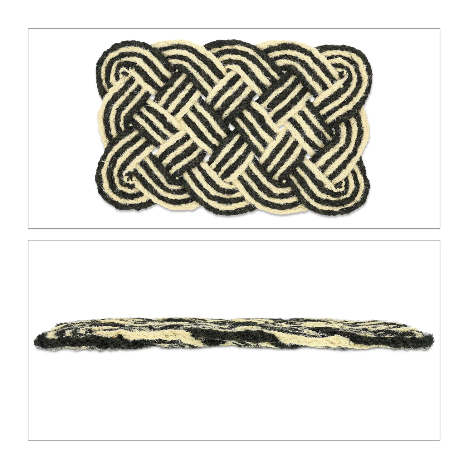 Fußmatte "Kokos" In Schwarz/ Weiß - 75 X 45 Cm 1 Fußmatte "Kokos" In Schwarz/ Weiß - 75 X 45 Cm