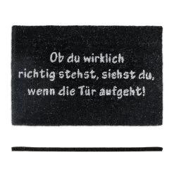 Fußmatte Ob Du Richtig Stehst In Schwarz - (B)60 X (T)40 Cm