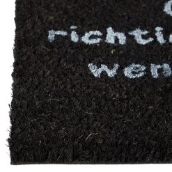 Fußmatte Ob Du Richtig Stehst In Schwarz - (B)60 X (T)40 Cm -Relaxdays relaxdays fussmatte ob du richtig stehst in schwarz b 60 x t 40 cm 3