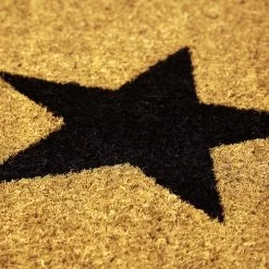 Fußmatte Stern In Natur - (B)75 X (T)25 Cm -Relaxdays relaxdays fussmatte stern in natur b 75 x t 25 cm 3