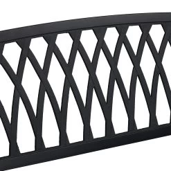 Gartenbank In Schwarz - (B)127 X (H)87 X (T)60 Cm -Relaxdays relaxdays gartenbank in schwarz b 127 x h 87 x t 60 cm 5