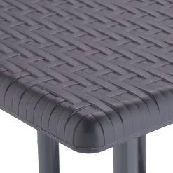 Gartentisch "Rattan-Optik" In Grau - (B)61 X (H)75 X (T)61 Cm -Relaxdays relaxdays gartentisch rattan optik in grau b 61 x h 75 x t 61 cm 5