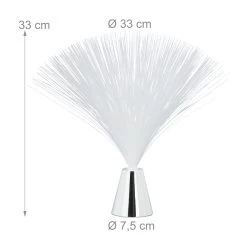 Glasfaserlampe Farbwechsel In Silber -Relaxdays relaxdays glasfaserlampe farbwechsel in silber 3