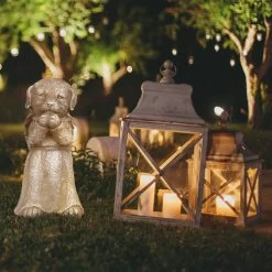 Grabschmuck "Hundeengel" In Creme - (B)9 X (H)17,5 X (T)8,5 Cm -Relaxdays relaxdays grabschmuck hundeengel in creme b 9 x h 17 5 x t 8 5 cm 1