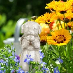 Grabschmuck "Hundeengel" In Creme - (B)9 X (H)17,5 X (T)8,5 Cm -Relaxdays relaxdays grabschmuck hundeengel in creme b 9 x h 17 5 x t 8 5 cm 4