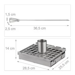 Grillaufsatz In Silber -Relaxdays relaxdays grillaufsatz in silber 3