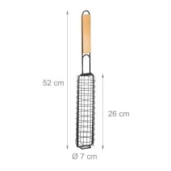Grillkorb In Schwarz - (L)52 X (D)7 Cm 11 Grillkorb In Schwarz - (L)52 X (D)7 Cm -Relaxdays relaxdays grillkorb in schwarz l 52 x d 7 cm 3