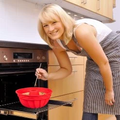 Gugelhupfform Silikon In Rot - Ø 23 Cm -Relaxdays relaxdays gugelhupfform silikon in rot o 23 cm 2