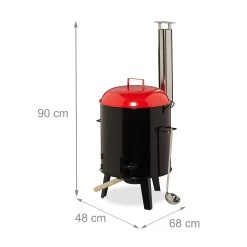 Gulaschkanone In Schwarz/ Rot -Relaxdays relaxdays gulaschkanone in schwarz rot 3