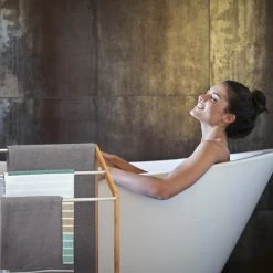 Handtuchhalter In Natur - (B)51 X (H)85 X (T)31 Cm -Relaxdays relaxdays handtuchhalter in natur b 51 x h 85 x t 31 cm 2