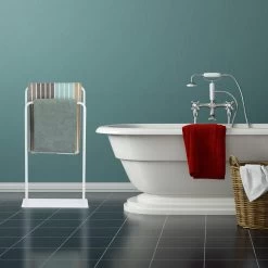 Handtuchständer In Weiß - (B)45 X (H)81 X (T)20 Cm -Relaxdays relaxdays handtuchstander in weiss b 45 x h 81 x t 20 cm 2