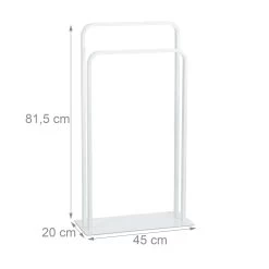Handtuchständer In Weiß - (B)45 X (H)81 X (T)20 Cm -Relaxdays relaxdays handtuchstander in weiss b 45 x h 81 x t 20 cm 3