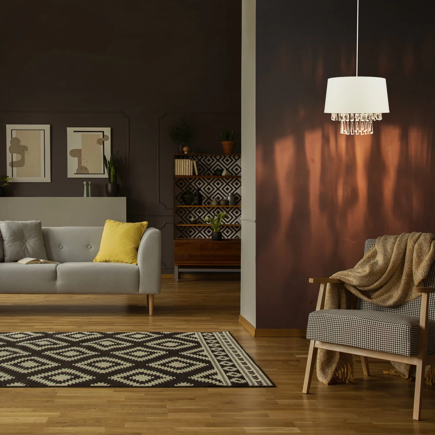 Hängelampe In Grau- (H)130 X Ø 32 Cm 5 Hängelampe In Grau- (H)130 X Ø 32 Cm – Bild 5